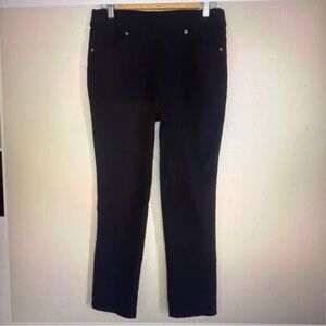 Wynne Layers Women Black Pull On Pockets Straight Leg Pants Size 14